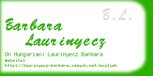 barbara laurinyecz business card